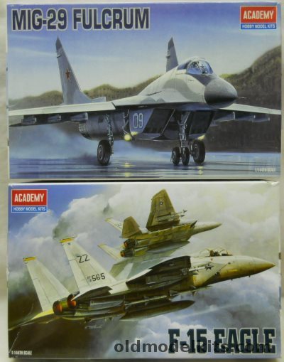 Academy 1/144 4435 F-15 Eagle and 4441 Mig-29 Fulcrum plastic model kit